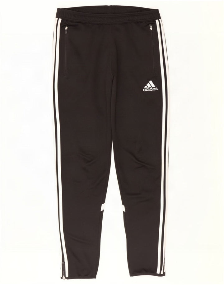 Calça de treino masculina Adidas Climalite médio preto colorblock poliéster