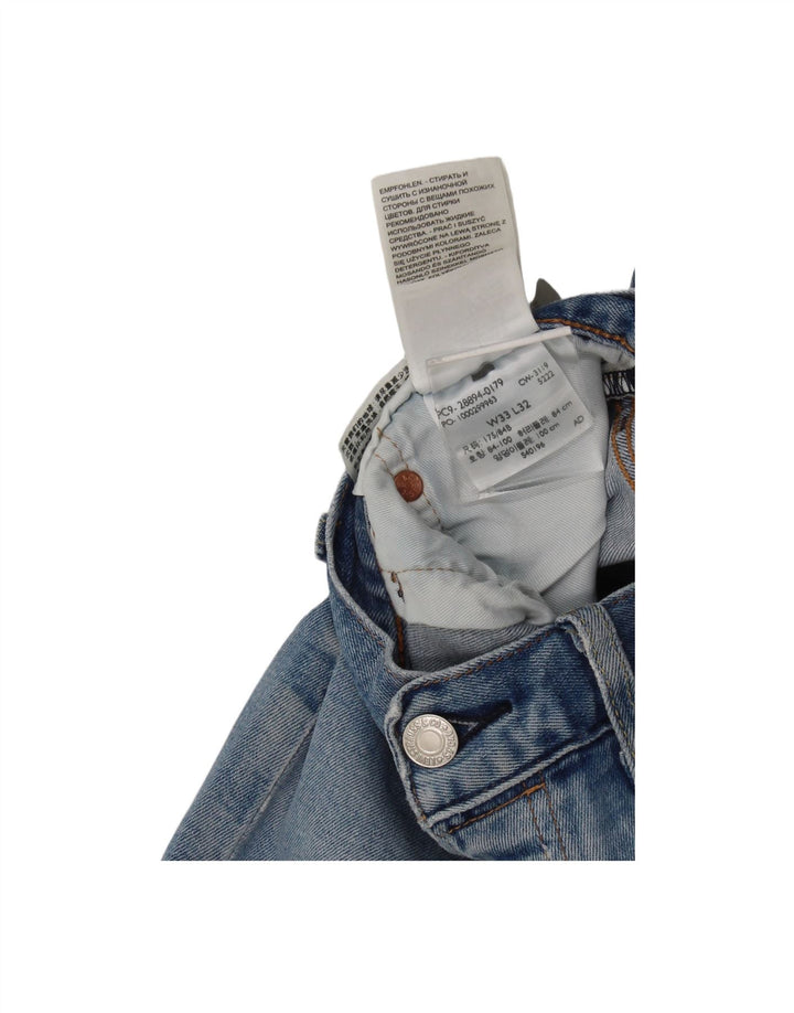 Levi's feminino 501 jeans retos W33 L27 algodão azul