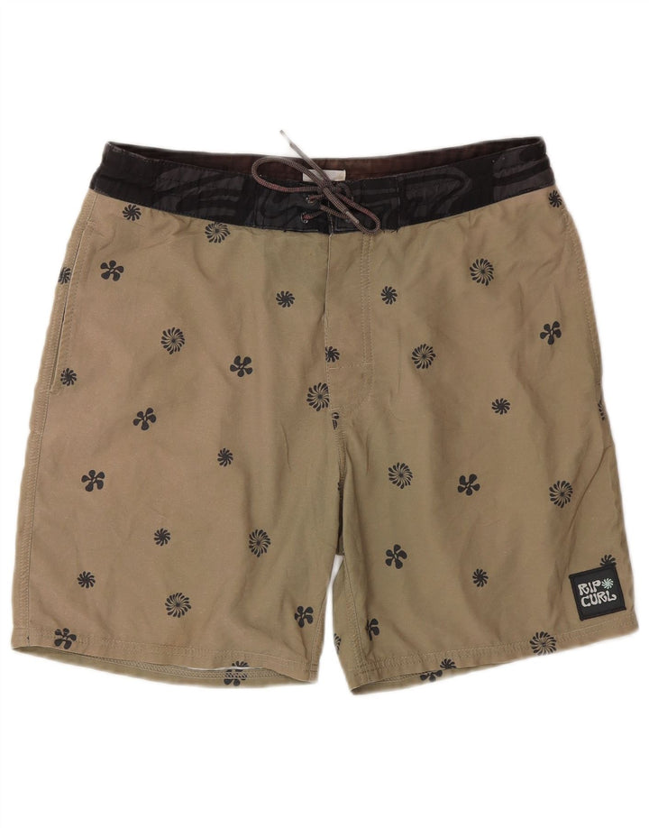 Rip Curl Shorts de banho masculino XS poliéster floral bege