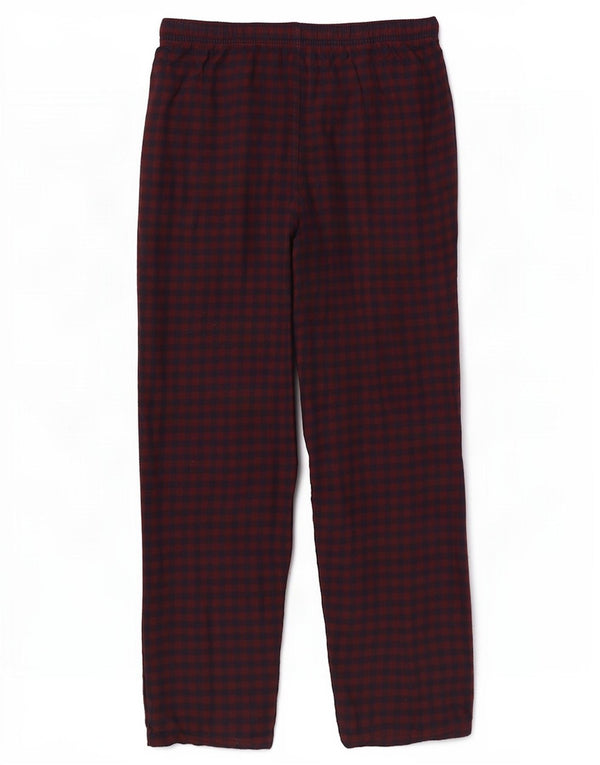 Calça de moletom masculina Marks & Spencer, calça de treino grande vermelha de algodão guingão