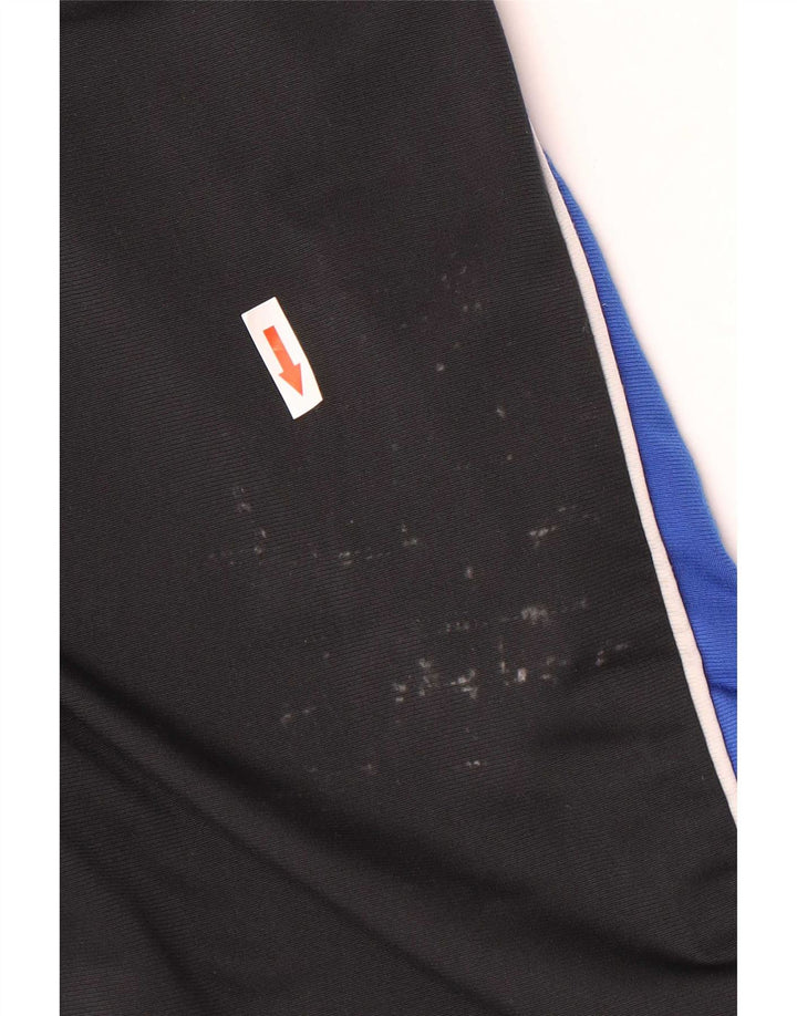 Reebok Mens Graphic Calças de treino pequeno preto colorblock poliéster
