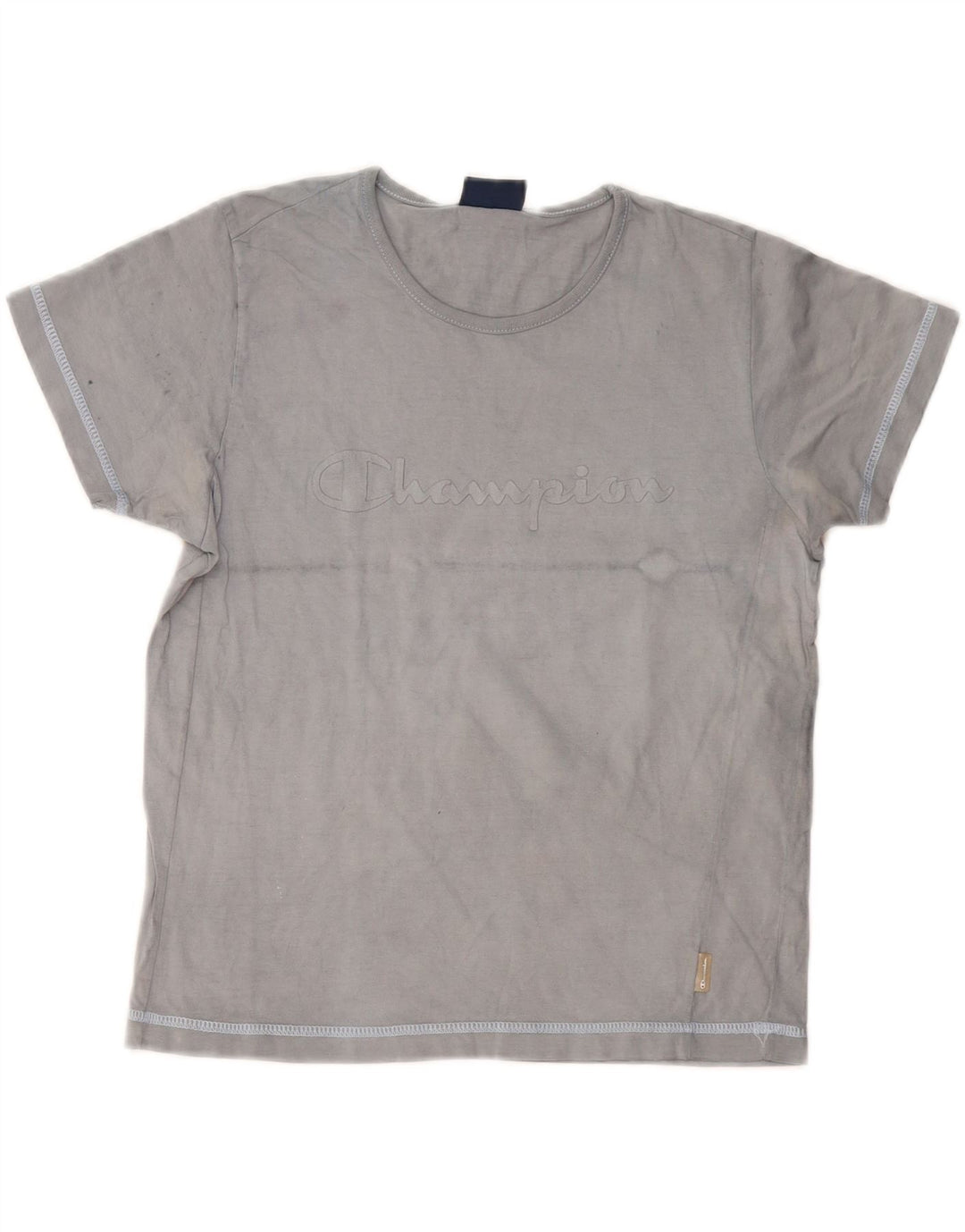 Camiseta feminina com estampa CHAMPION UK 10 pequena algodão azul marinho