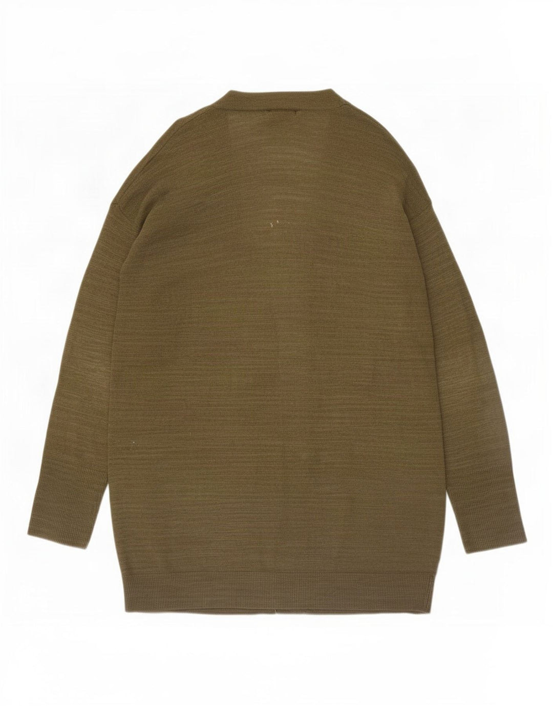 Suéter cardigã feminino aberto com palangre Massimo Dutti Reino Unido 14 médio cáqui