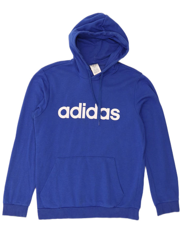 Adidas Mens Graphic Hoodie Jumper Médio Algodão Azul