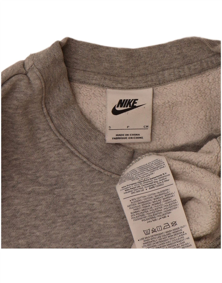 Moletom gráfico masculino Nike Jumper pequeno algodão manchado cinza