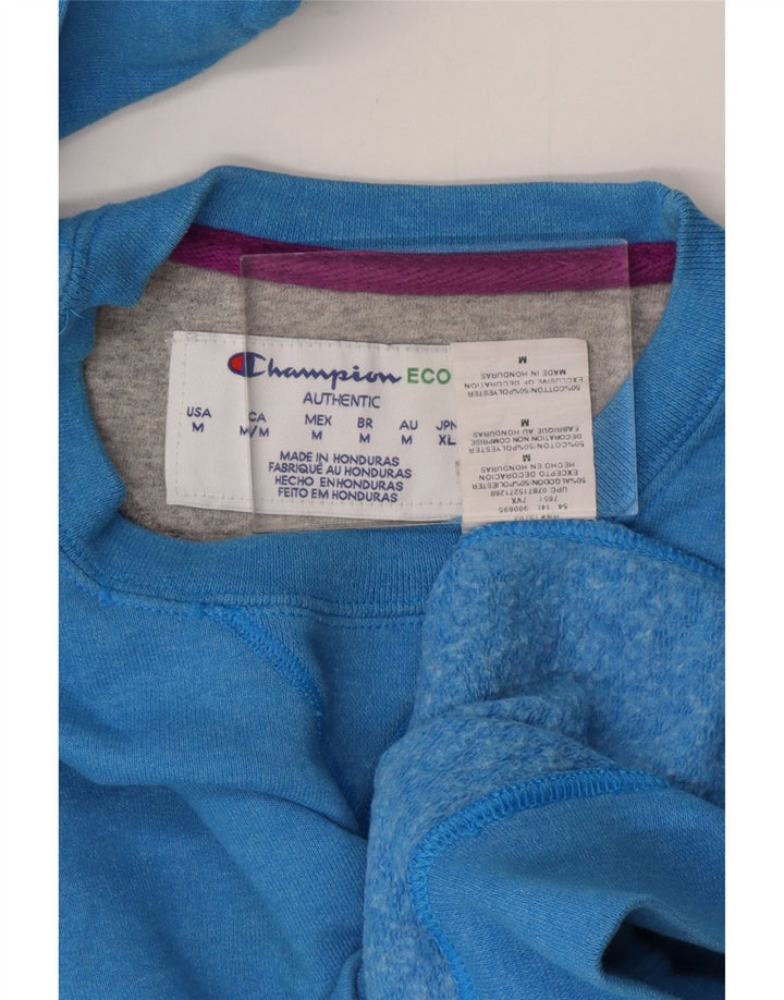 CHAMPION Suéter feminino com capuz UK 14 algodão azul médio