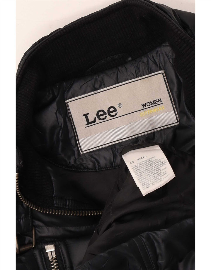 Jaqueta bomber feminina Lee UK 14 poliéster azul marinho médio