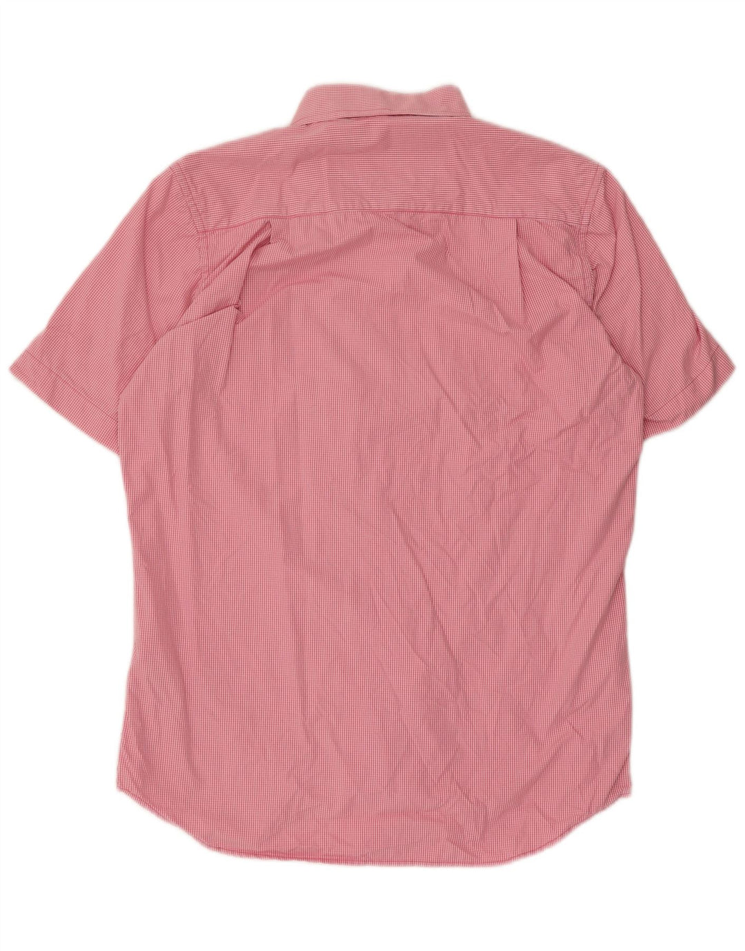 Camisa masculina Superdry de manga curta grande algodão xadrez rosa
