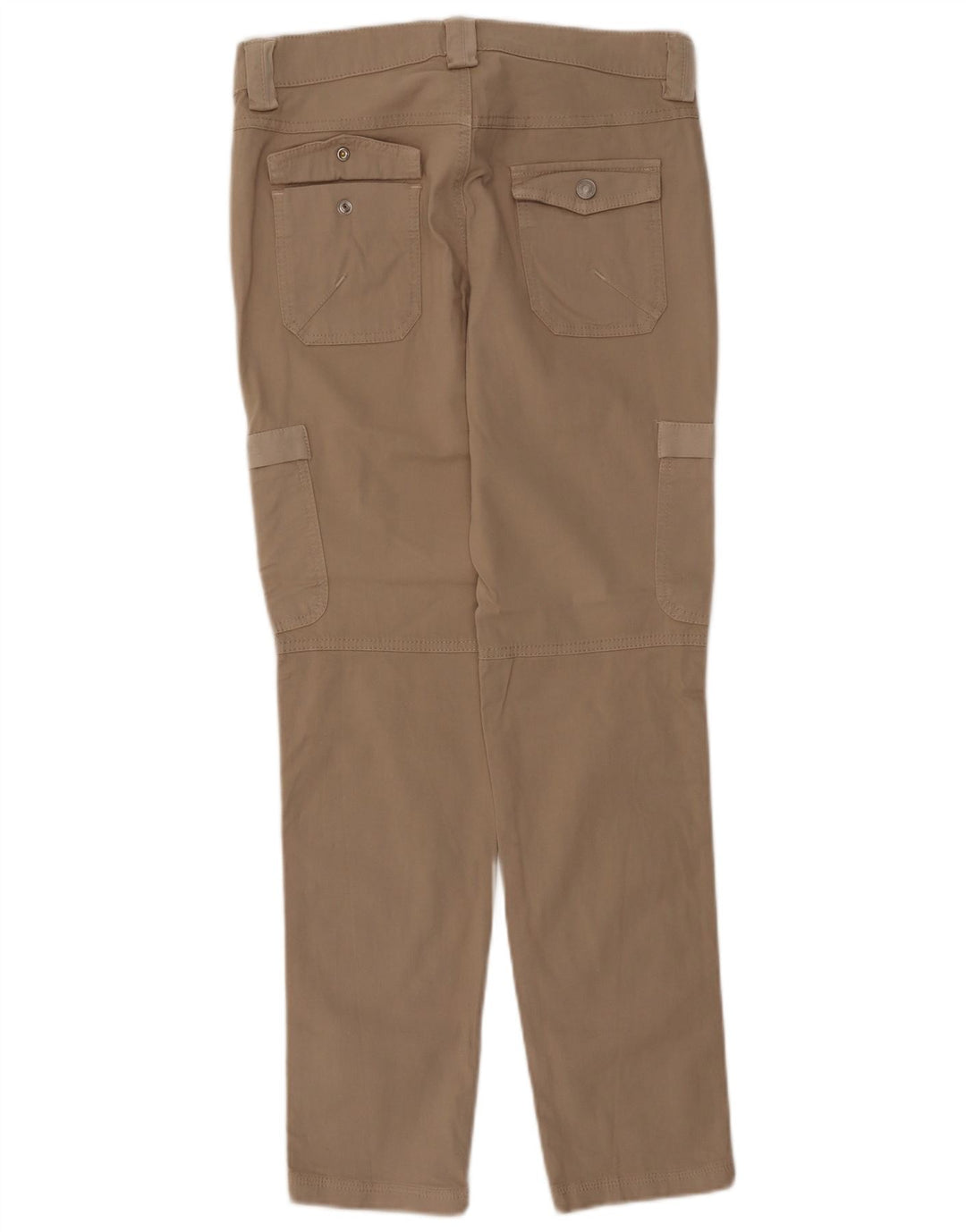 Calça cargo feminina reta BENETTON IT 42 médio W32 L30 algodão bege