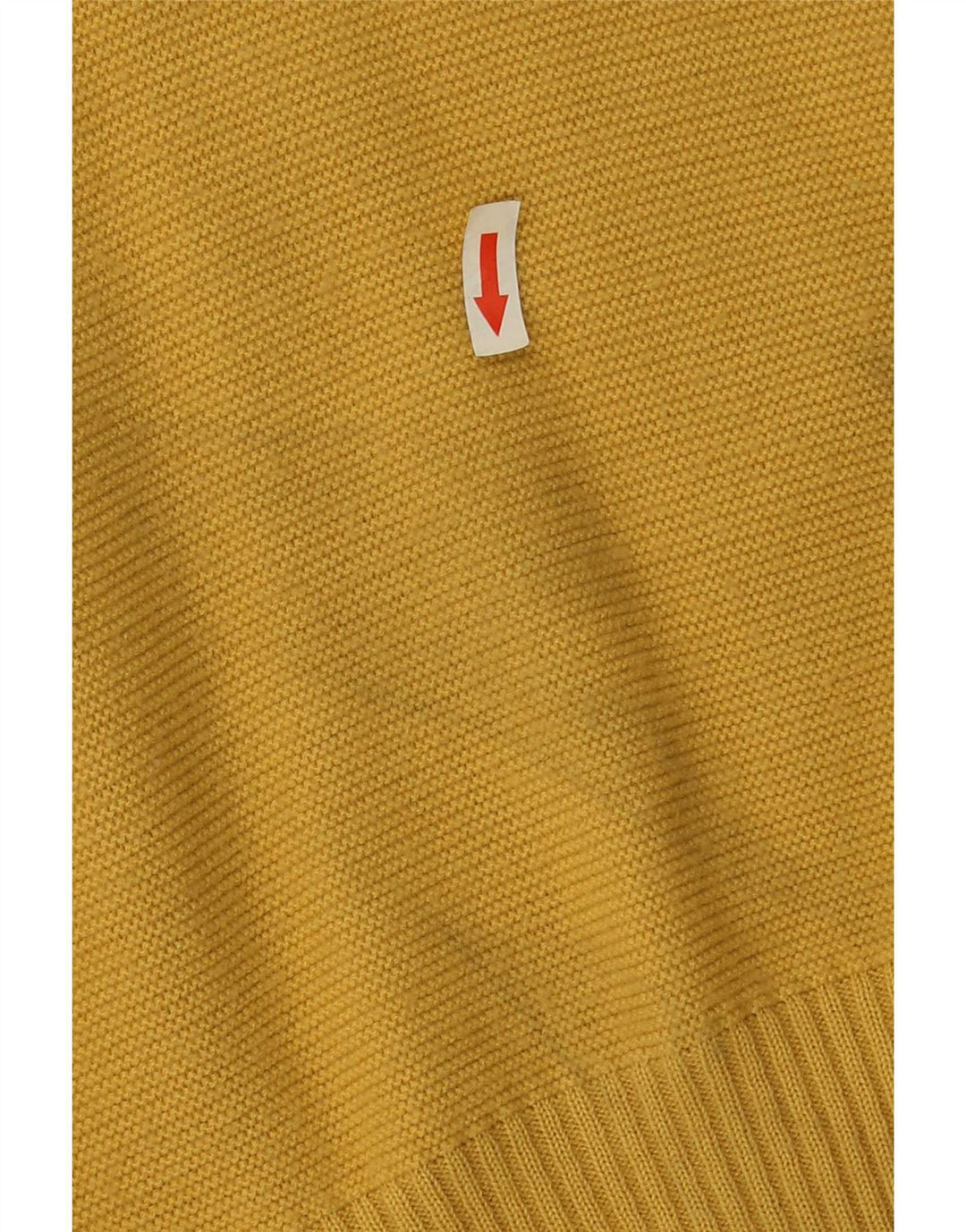 Suéter masculino vintage com decote em V IT 52 poliéster amarelo grande