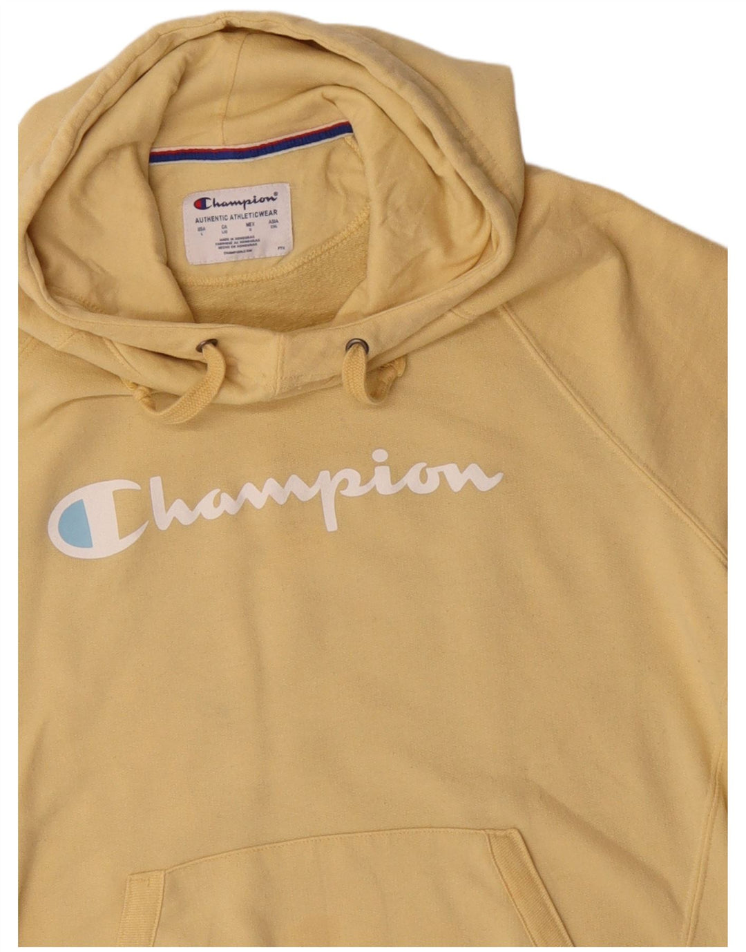 Jumper com capuz gráfico masculino Champion grande poliéster amarelo