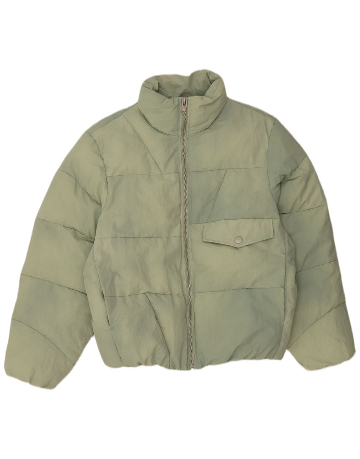 Jaqueta acolchoada masculina ZARA UK 38 poliamida verde médio