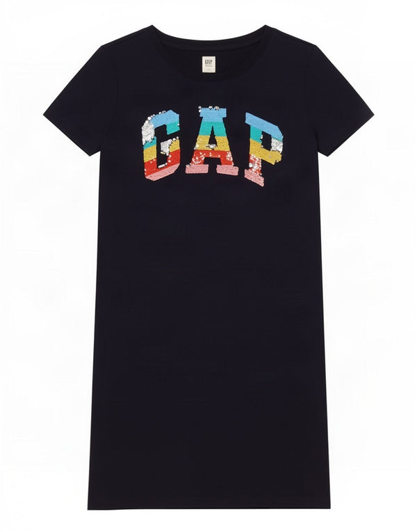 Vestido camiseta estampado feminino Gap 13-14 anos 2XL algodão azul marinho