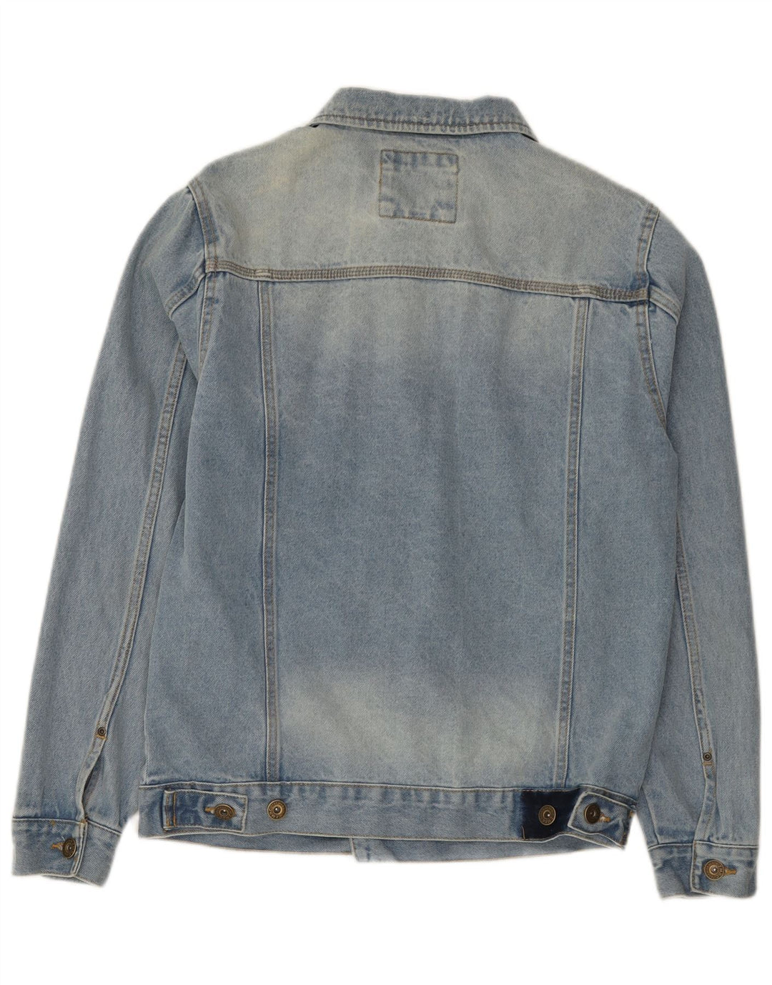 Jaqueta jeans masculina ZARA UK 38 algodão azul médio