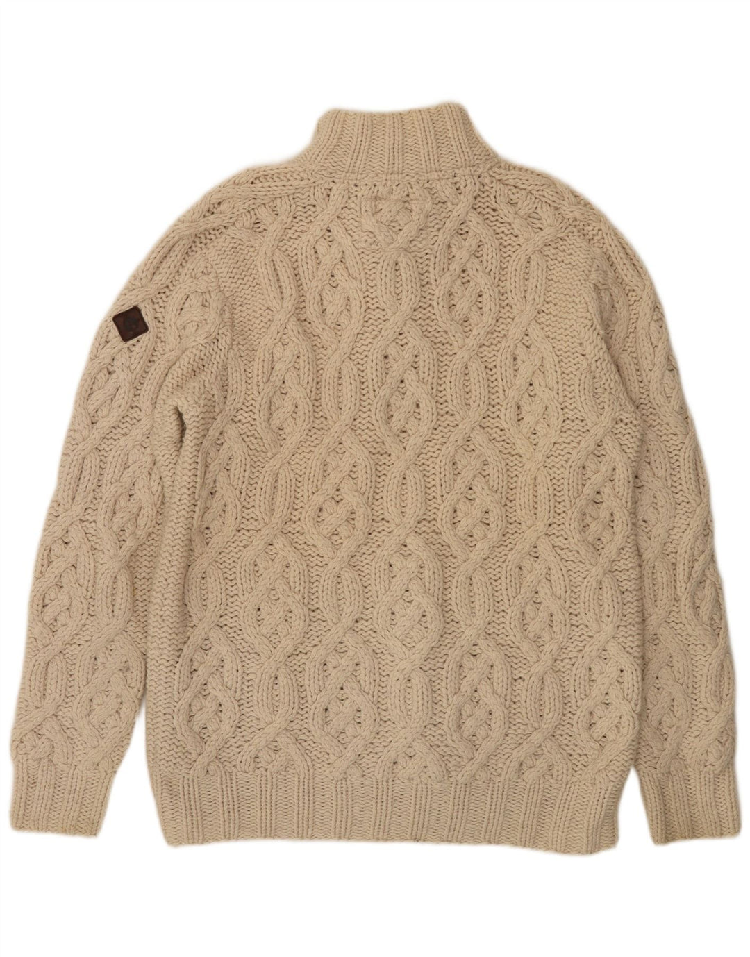 Suéter masculino Timberland com gola redonda e grande lã branca