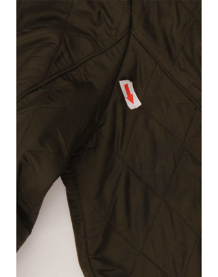Jaqueta acolchoada feminina Barbour UK 16 grande cáqui