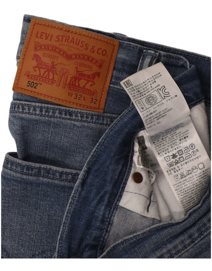 Calça jeans masculina Levi's 502 Tapered W32 L28 azul algodão