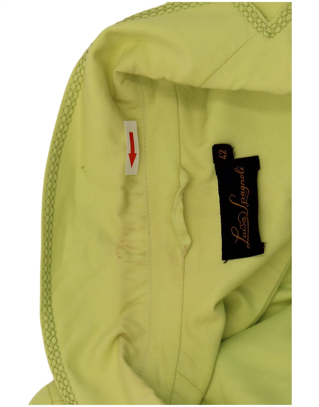 Luisa Spagnoli Jaqueta blazer feminina manga 3/4 4 botões IT 42 verde médio