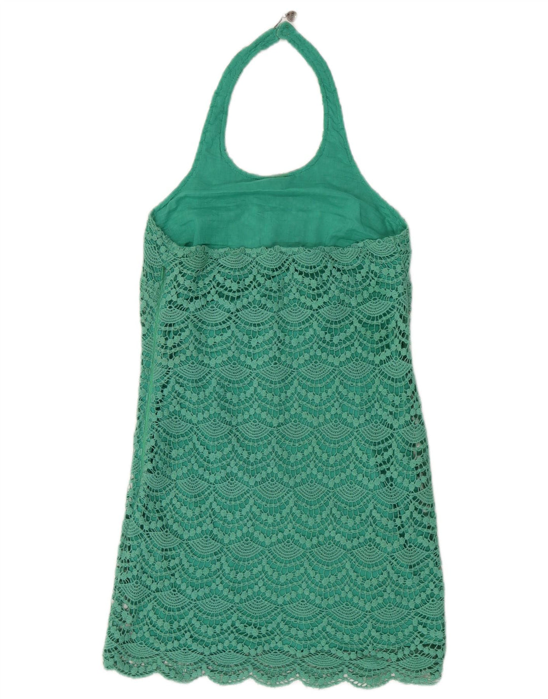 Vestido feminino de renda GUESS UK 4 XS algodão verde