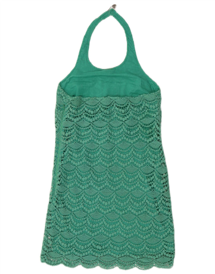 Vestido feminino de renda GUESS UK 4 XS algodão verde