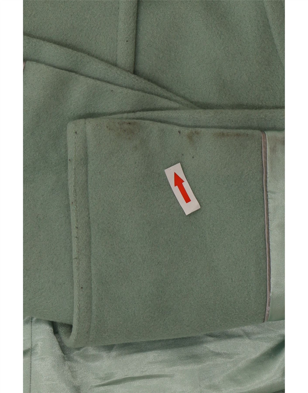 Casaco feminino Marks & Spencer com peito duplo Reino Unido 16 grande lã verde