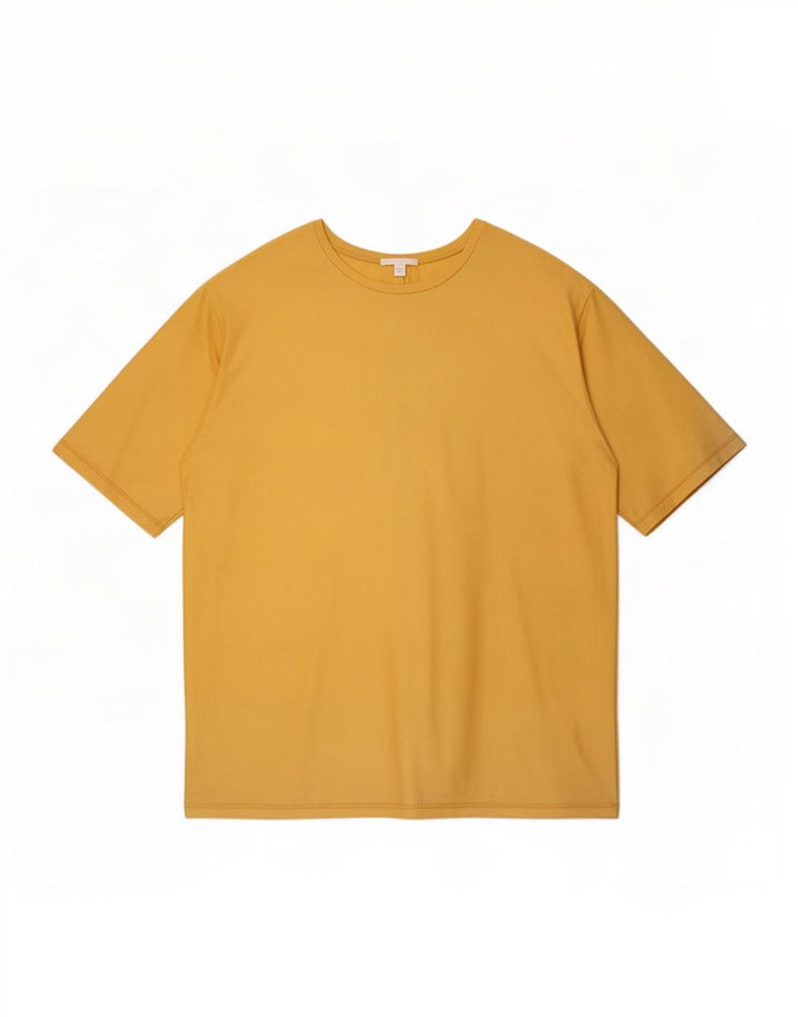 Cos Camiseta Masculina Top Grande Algodão Amarelo