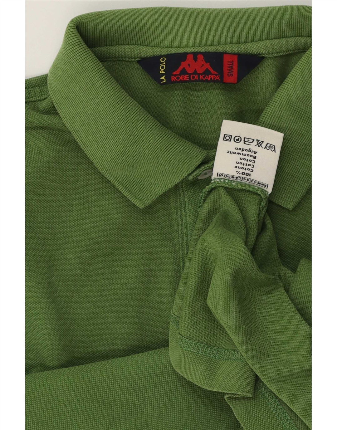 Camisa polo masculina Kappa pequena algodão verde