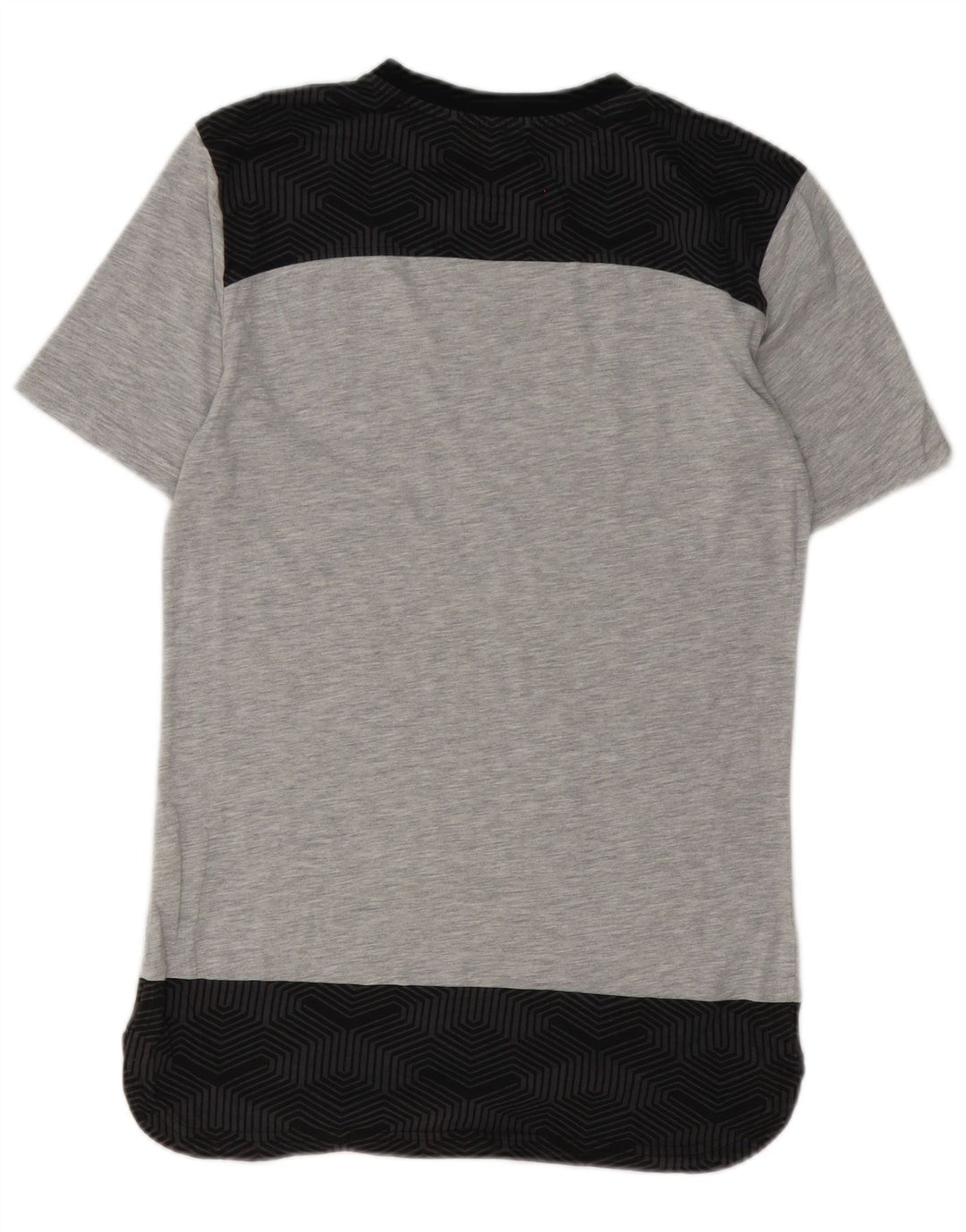 Puma Camiseta Masculina Top Pequeno Algodão Geométrico Cinza