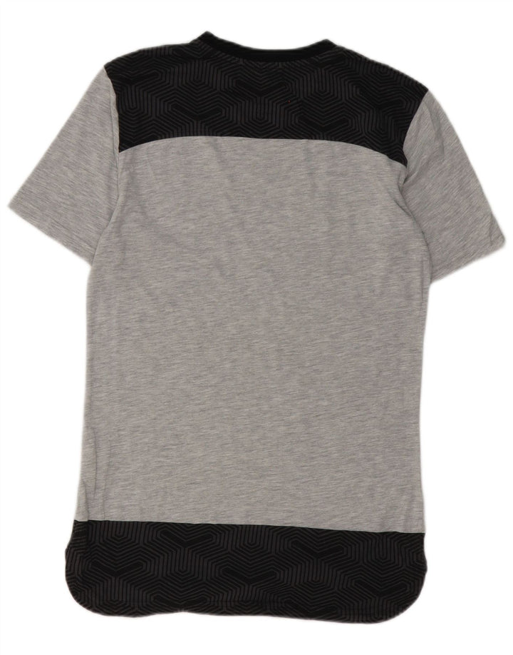 Puma Camiseta Masculina Top Pequeno Algodão Geométrico Cinza