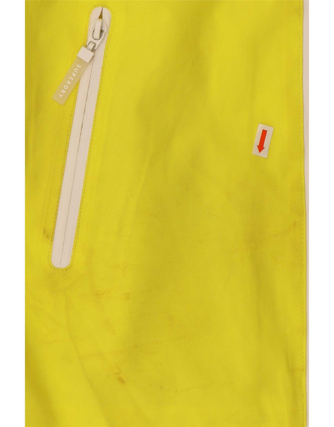 Jaqueta de chuva com capuz feminina Superdry UK 12 poliéster amarelo médio
