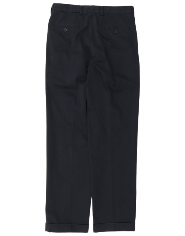 Calça Chino masculina Brooks Brothers Thompson Pegged W32 L32 azul marinho