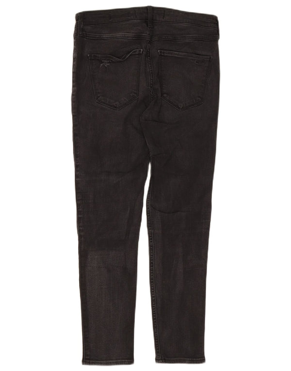 Calça jeans skinny feminina Hollister cintura alta US 9 médio W29 L26 preta