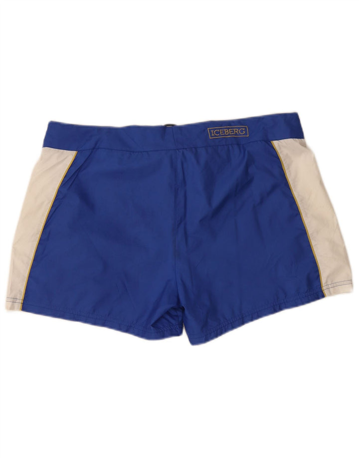 Shorts de natação masculino Iceberg 2XL poliéster azul Colourblock