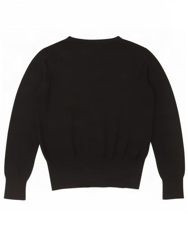 Suéter cardigã feminino Marks & Spencer Reino Unido 12 viscose preta média