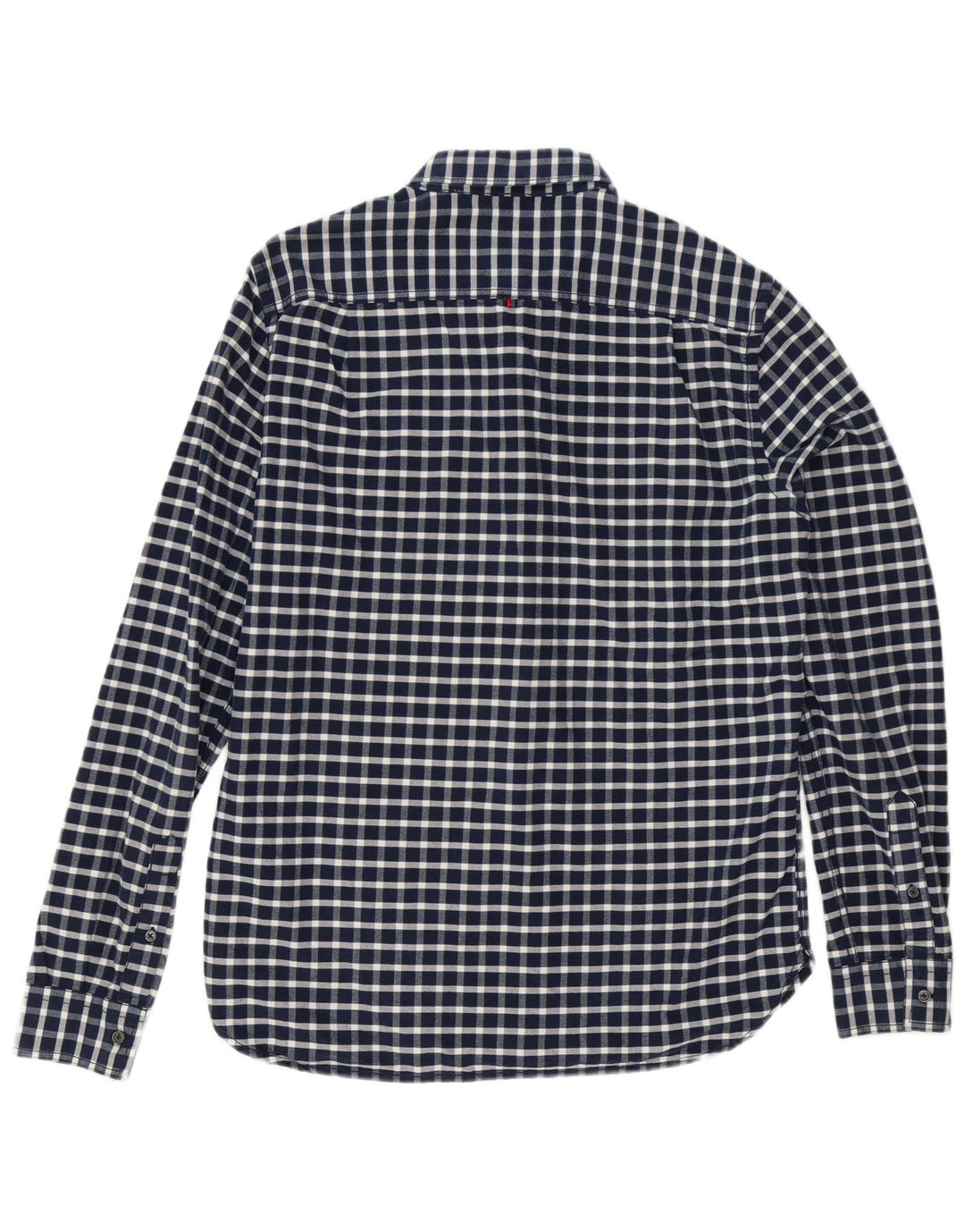 Camisa masculina Superdry grande algodão xadrez azul marinho