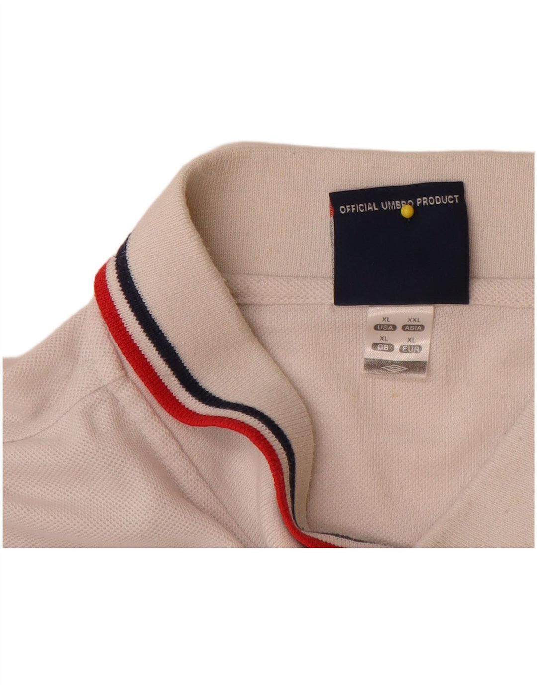 Camisa polo masculina Umbro Inglaterra XL poliéster branco