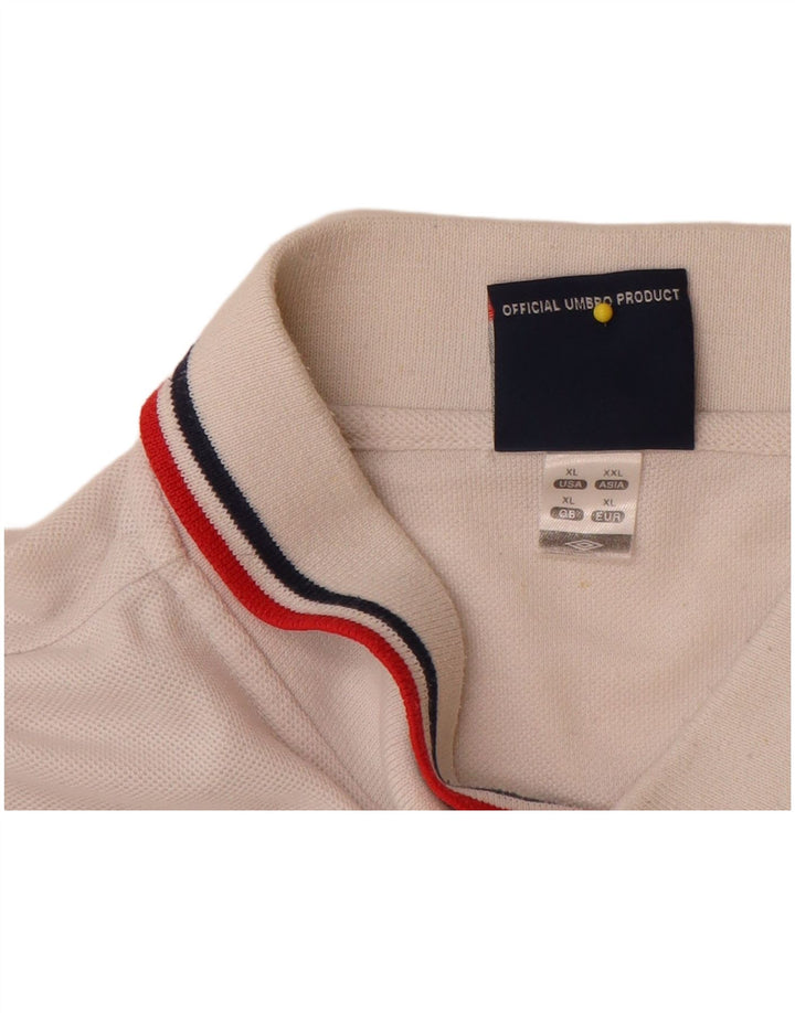 Camisa polo masculina Umbro Inglaterra XL poliéster branco