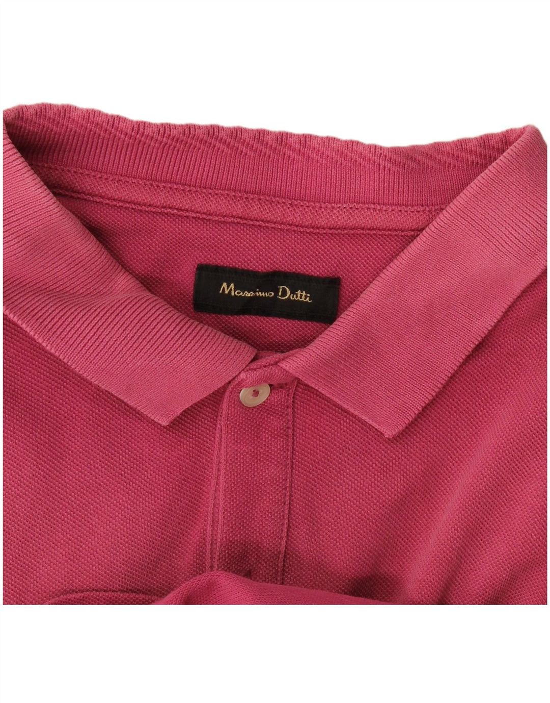 Camisa polo masculina Massimo Dutti rosa médio