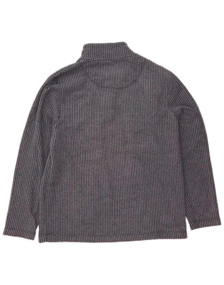 Weird Fish Masculino Zip Neck Fleece Jumper XL Azul Marinho Poliéster
