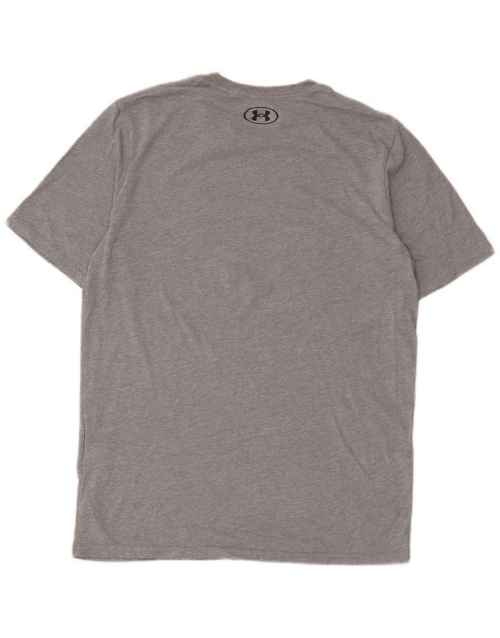 Under Armour Mens Camiseta Top Pequeno Algodão Cinza