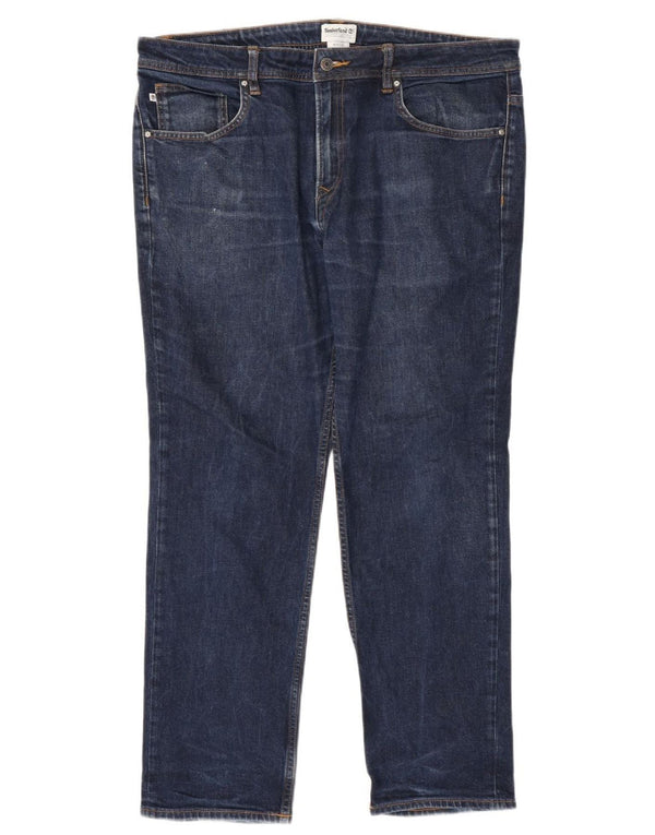 Calça jeans reta masculina Timberland W38 L32 algodão azul marinho