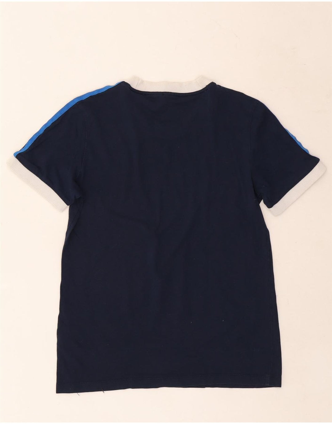 Camiseta feminina ADIDAS UK 10 pequena azul marinho algodão
