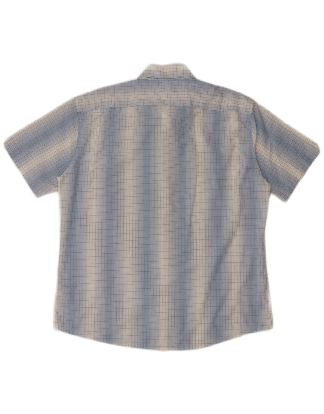 Camisa masculina de manga curta Ben Sherman 4XL algodão guingão azul