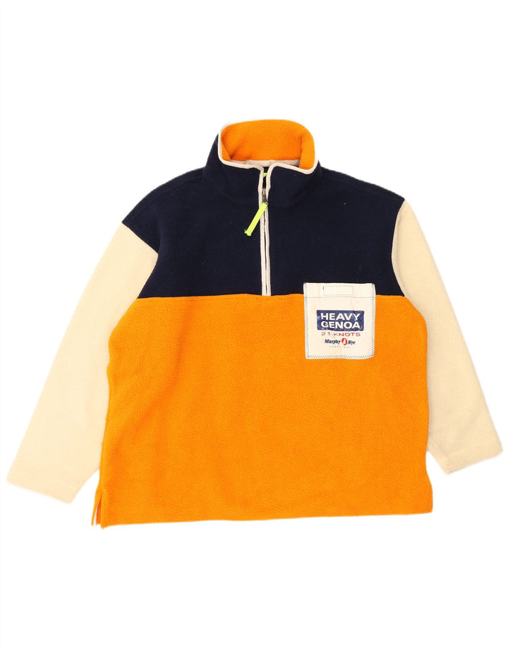 Murphy & Nye Suéter gráfico masculino de lã grande bloco colorido multicolorido