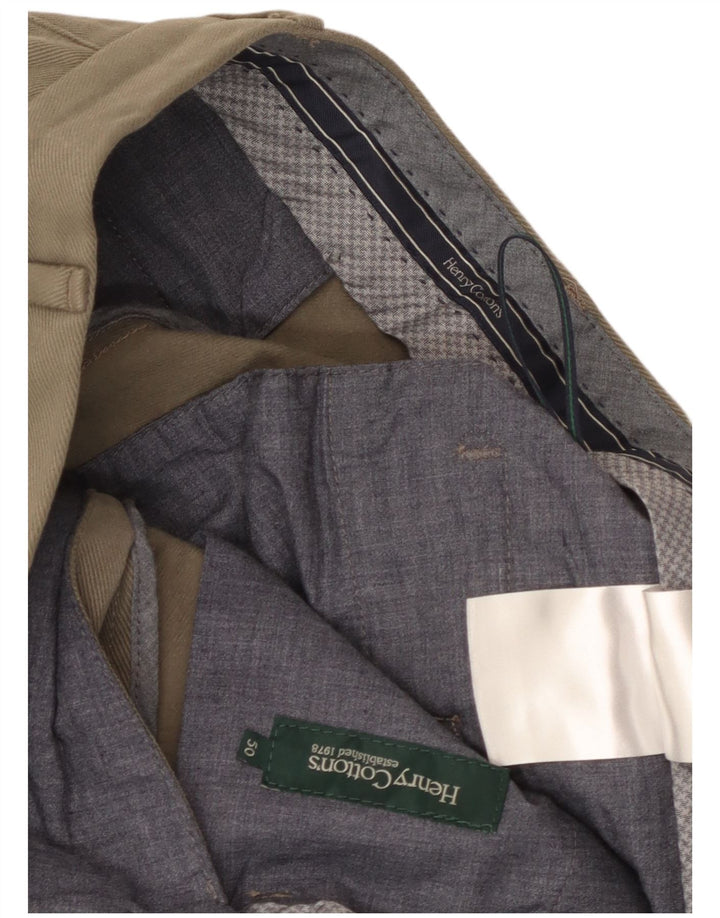 HENRY COTTONS Calça Chino Masculina Reta IT 50 Grande W34 L29 Bege