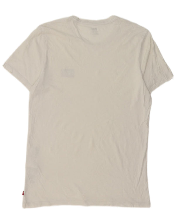 Camiseta masculina Levi's Top grande de algodão branco