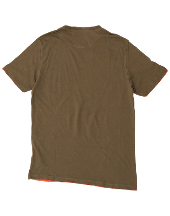 Liu Jo Camiseta masculina grande de algodão cáqui