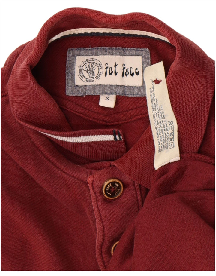 Polo longo da luva dos homens da cara gorda algodão vermelho pequeno