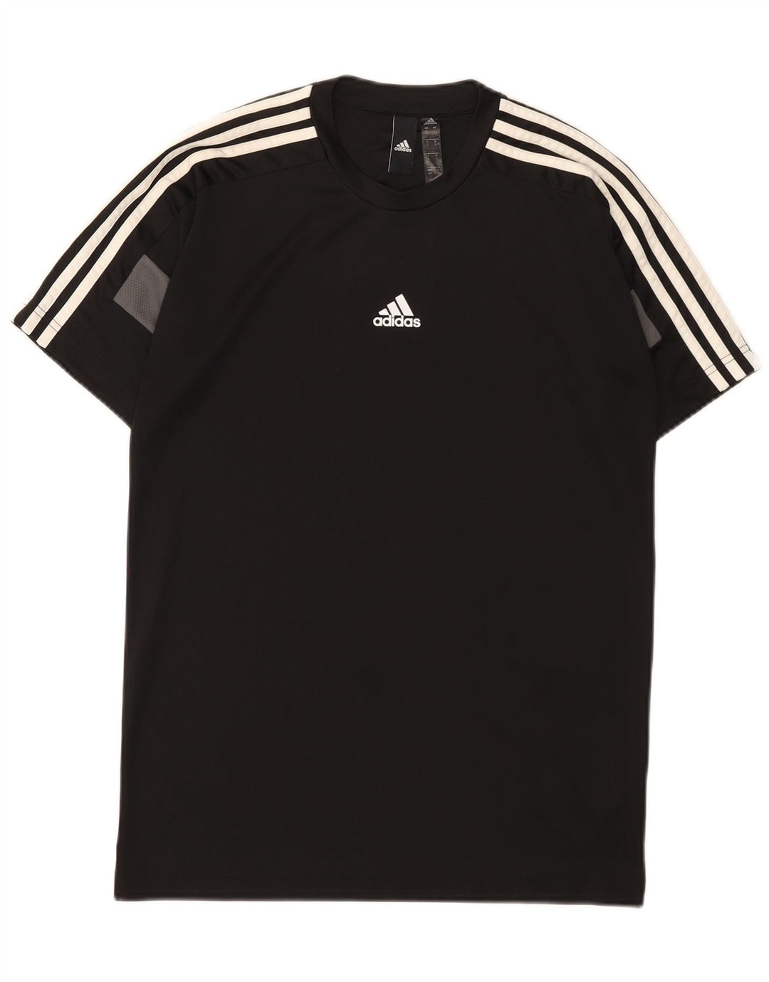 Adidas Mens Aeroready Camiseta Top Pequeno Preto Colorblock Poliéster