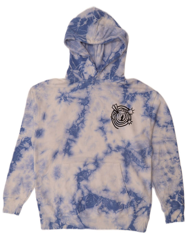 Zara Boys Graphic Hoodie Jumper 13-14 anos Azul Tie Dye Algodão